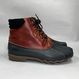 Sperry Men's Size 10 Avenue Brown Leather‎ Waterproof Duck Boots